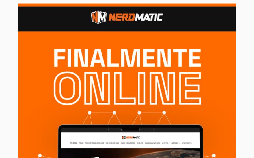 Email di Nerdmatic: l'annuncio del negozio online