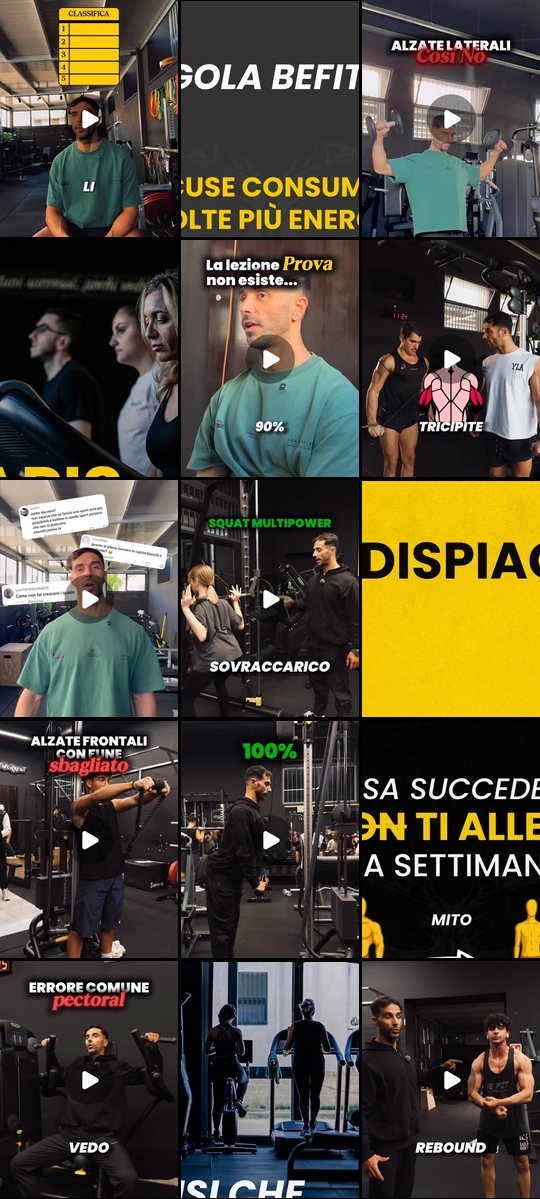 Il feed Instagram di @befitgalatone prima di Teamoon