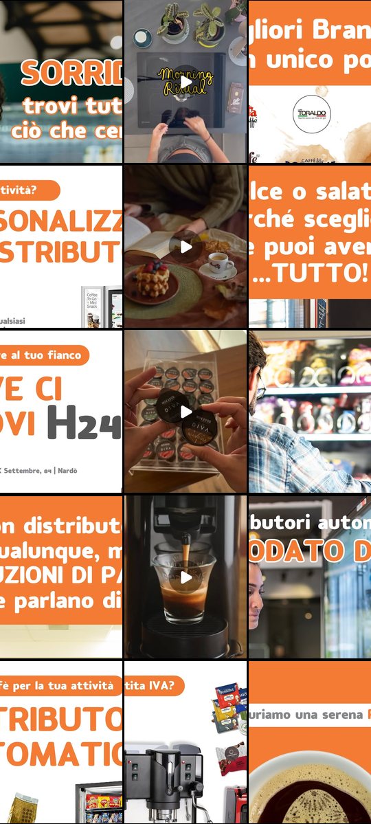 Il feed Instagram di @pausavending prima di Teamoon