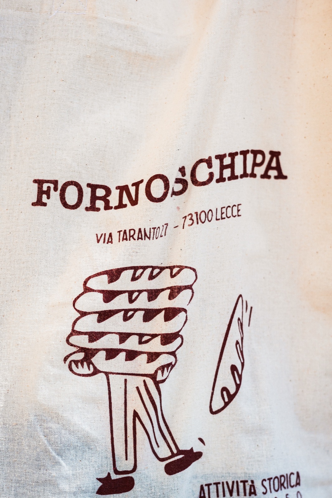 shopper in tela Forno Schipa, verticale