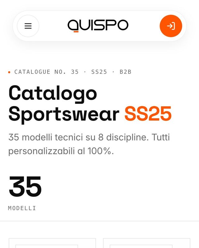 Il catalogo di quispo.eu dal telefono: 35 modelli con i filtri